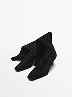 Stretch high-heel boots