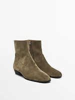 Soft flat ankle boots