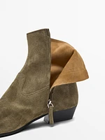 Soft flat ankle boots