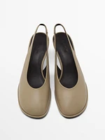 High-heel slingback shoes