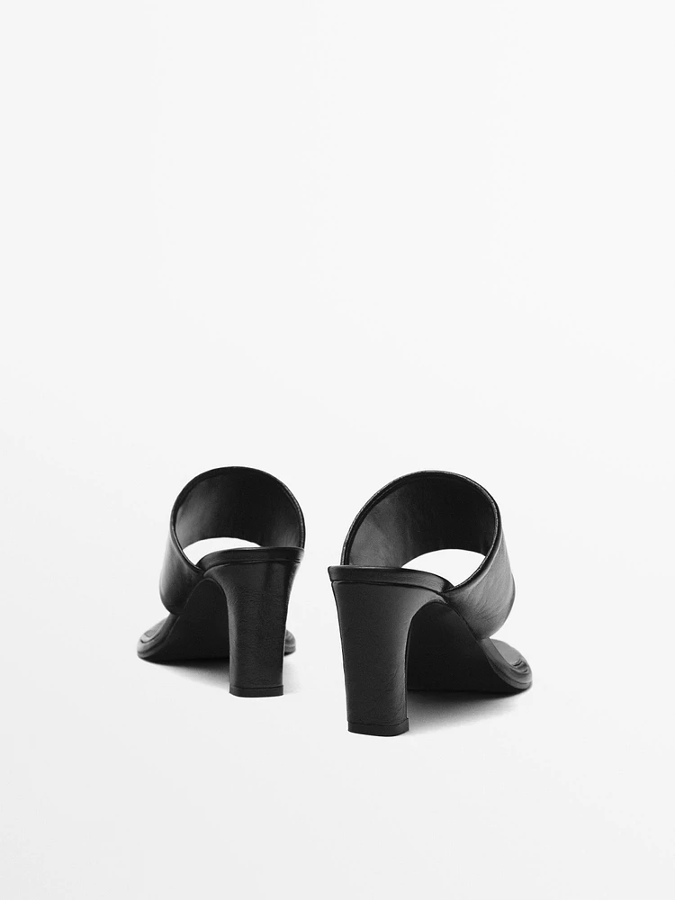 High-heel sandals with ring detail