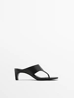 Nappa high-heel sandals