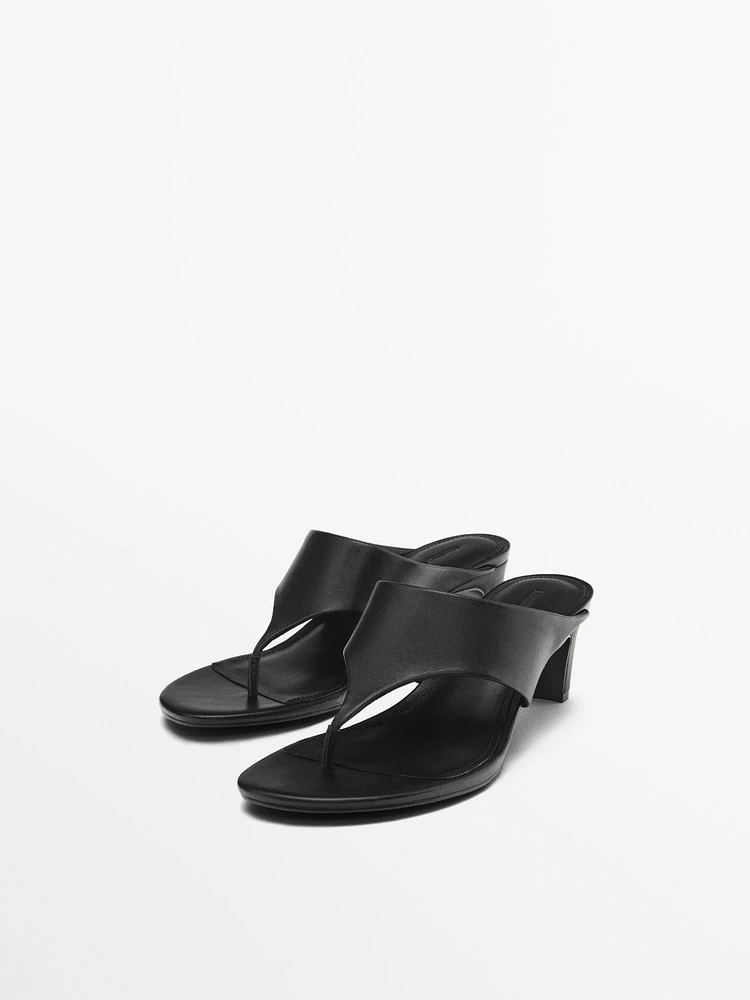 Nappa high-heel sandals