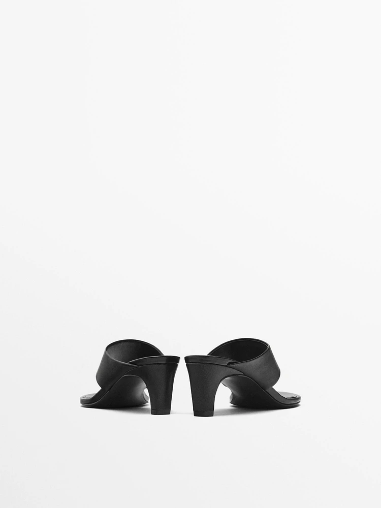 Nappa high-heel sandals