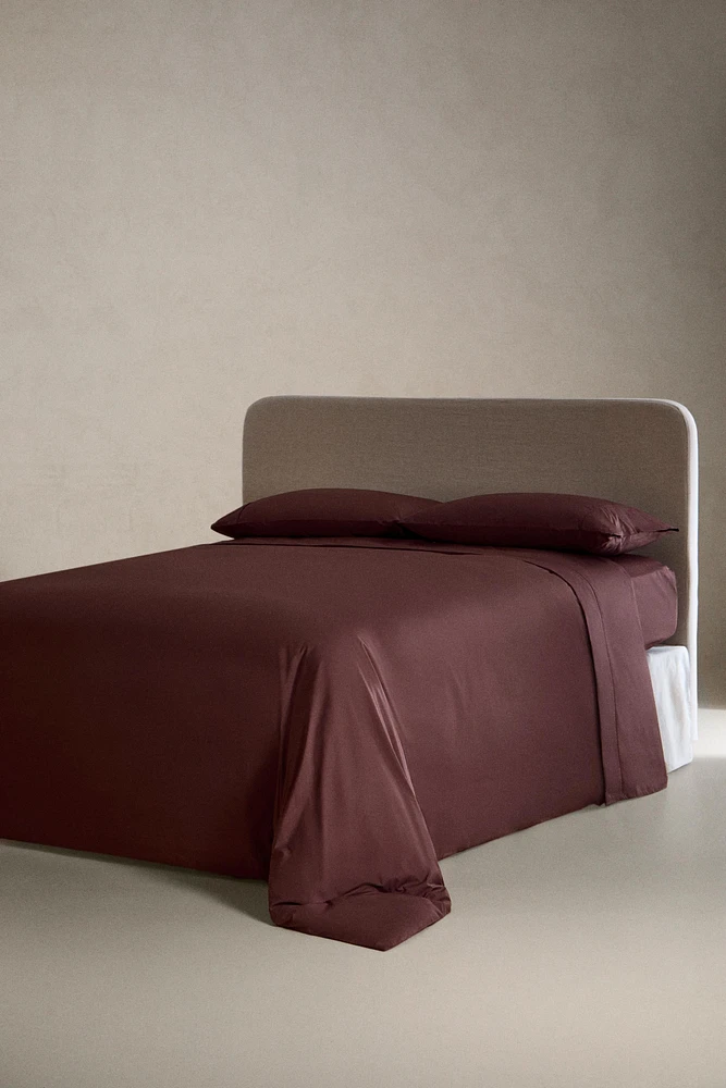 PERCALE COTTON FITTED SHEET | 11.8" THICK ( THREAD COUNT