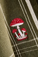 EMBROIDERED MUSHROOM CLEANING KITCHEN TOWEL