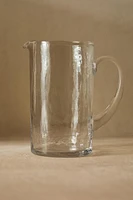 HAMMERED GLASS PITCHER