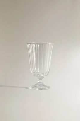 RAISED FACETED WINE GLASS