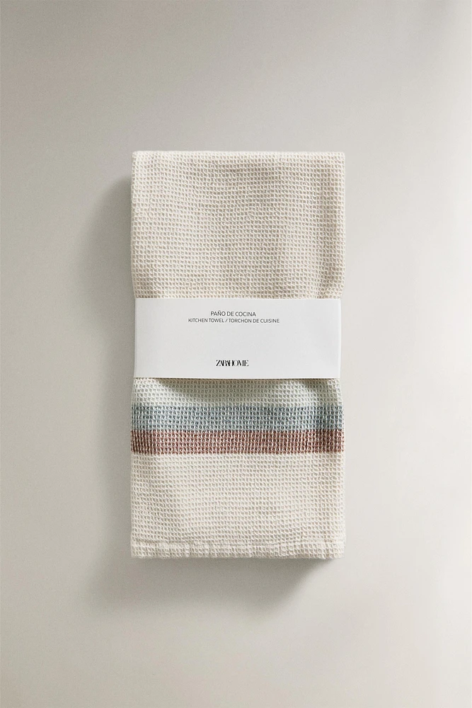 WAFFLE-KNIT KITCHEN TOWEL