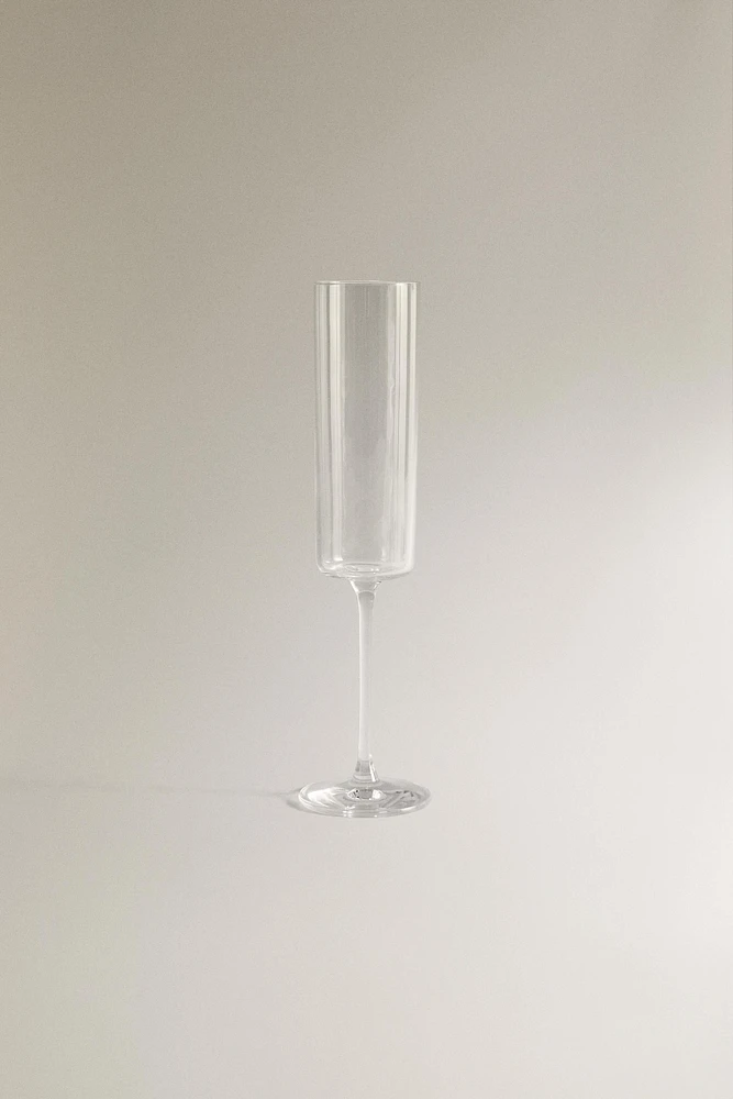 STRAIGHT CRYSTALLINE FLUTE GLASS