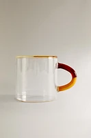 TASSE BOROSILICATE POIGNÉE COULEURS