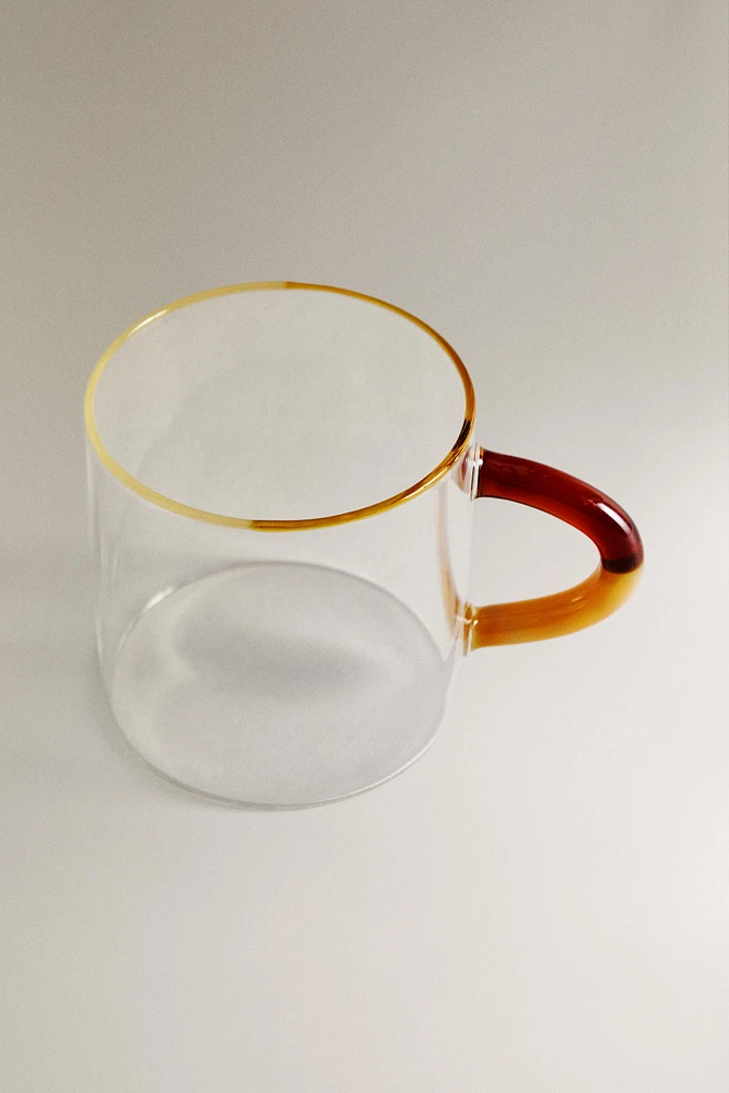 TASSE BOROSILICATE POIGNÉE COULEURS