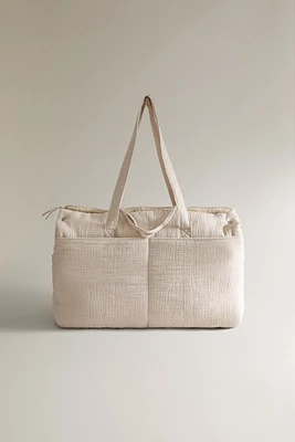 COTTON DIAPER BAG WITH A MOON