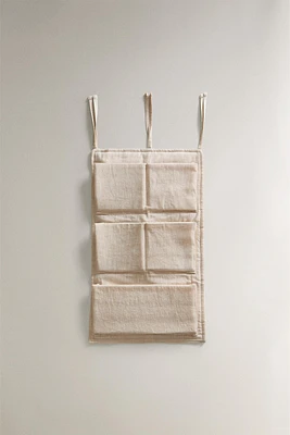 CHILDREN’S PLAIN LINEN POPLIN HANGING ORGANIZER