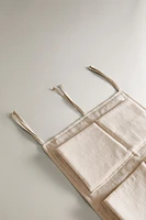 CHILDREN’S PLAIN LINEN POPLIN HANGING ORGANIZER