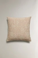 HOUSSE DE COUSSIN LIN DÉLAVÉ IMPRIMÉ MORRIS & CO