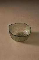 GLASS BOWL WITH RAISED DESIGN