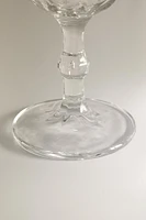 RAISED DESIGN WINE GLASS