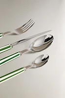 4-PIECE FLATWARE SET WITH CERAMIC HANDLE