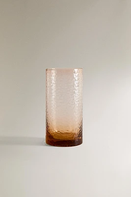 HAMMERED GLASS SOFT DRINK TUMBLER