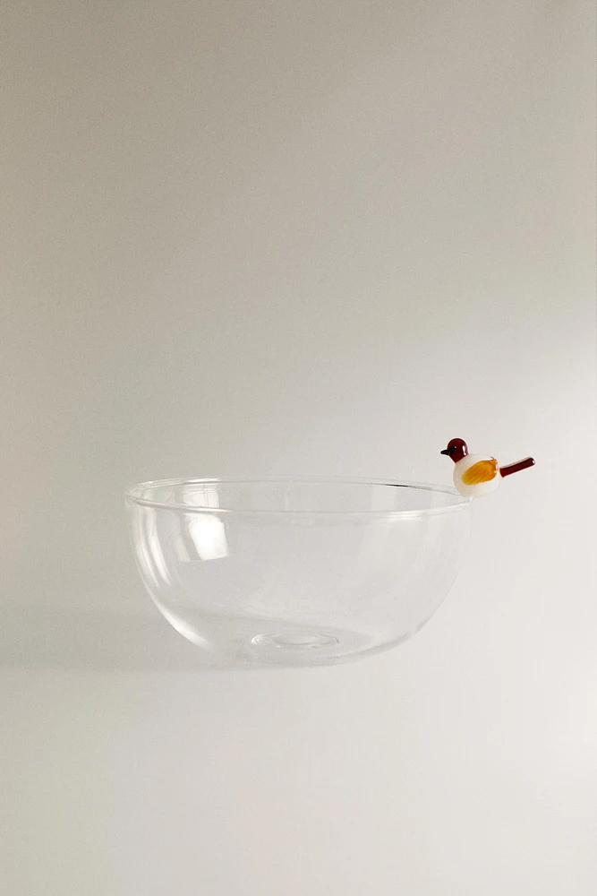 BIRD BOROSILICATE GLASS BOWL