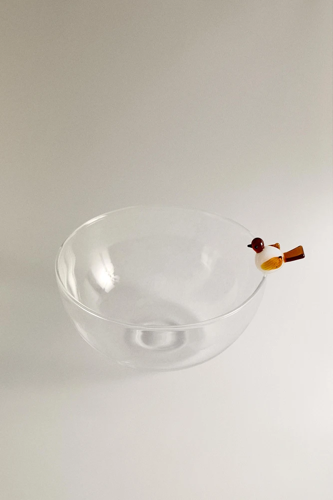 BIRD BOROSILICATE GLASS BOWL