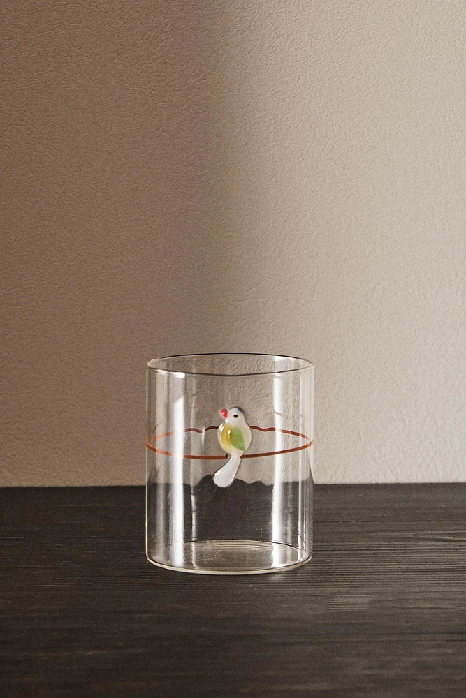 VERRE BOROSILICATE OISEAU