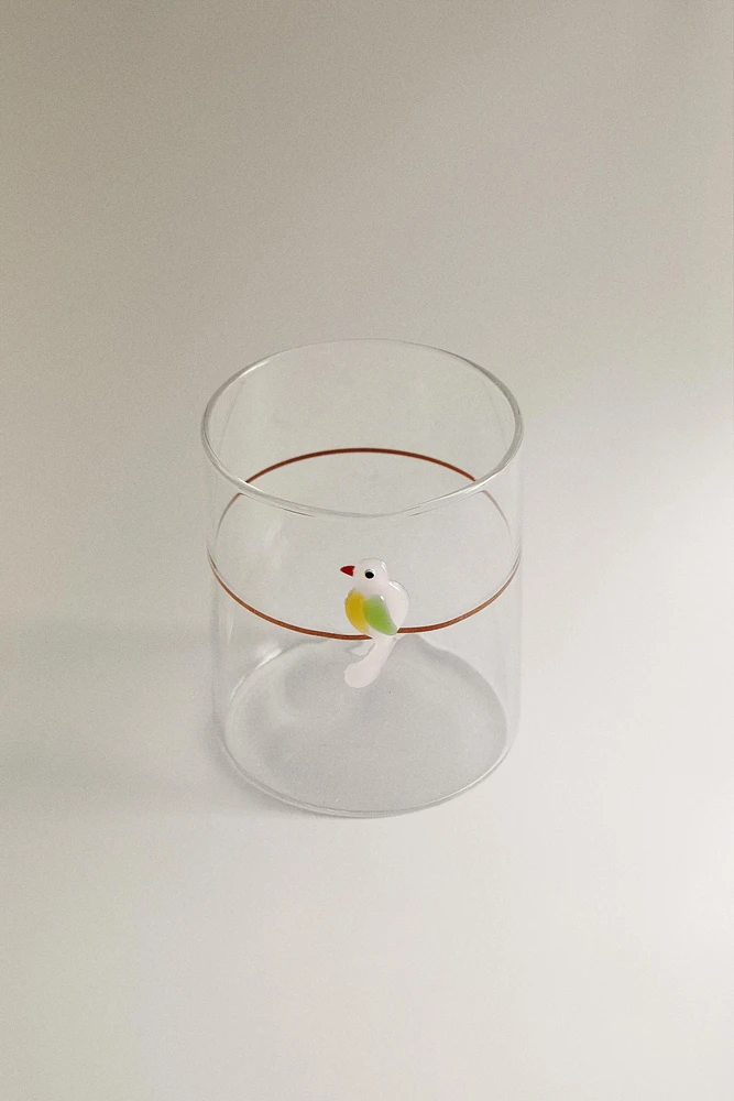 VERRE BOROSILICATE OISEAU