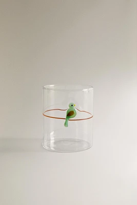 BOROSILICATE GLASS BIRD TUMBLER