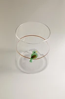 BOROSILICATE GLASS BIRD TUMBLER