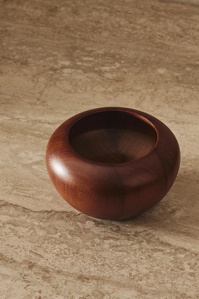 DECORATIVE TEAK BOWL