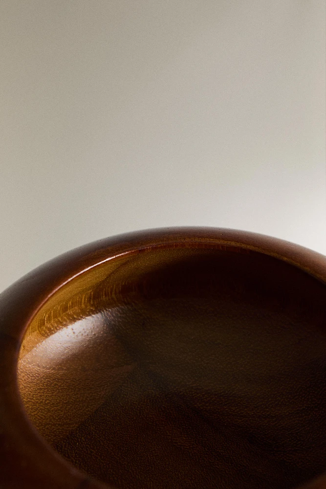 DECORATIVE TEAK BOWL