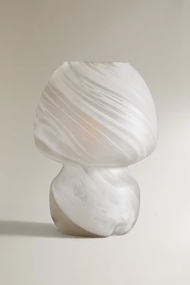 GLASS MUSHROOM TABLE LAMP