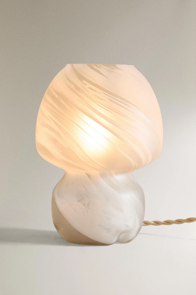 LAMPE DE TABLE VERRE CHAMPIGNON