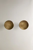 SET OF ROUND BRASS KNOBS (SET OF 2