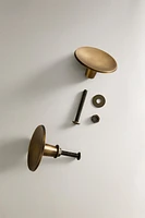 SET OF ROUND BRASS KNOBS (SET OF 2