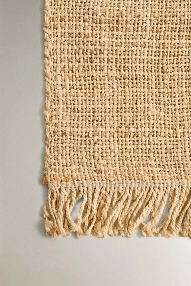 FRINGED JUTE AREA RUG