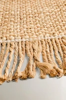 FRINGED JUTE AREA RUG