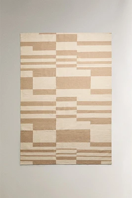 AREA RUG WITH IRREGULAR RECTANGLES