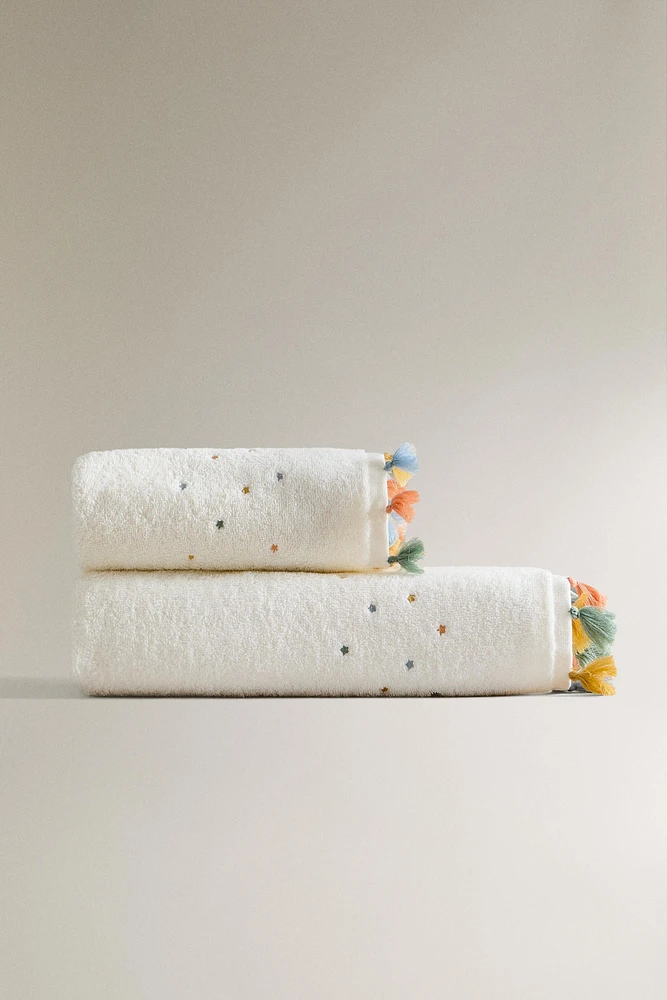 CHILDREN'S TASSEL BATH TOWEL