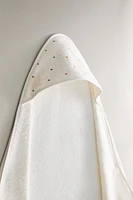 HOODED BABY TOWEL WITH TASSELS