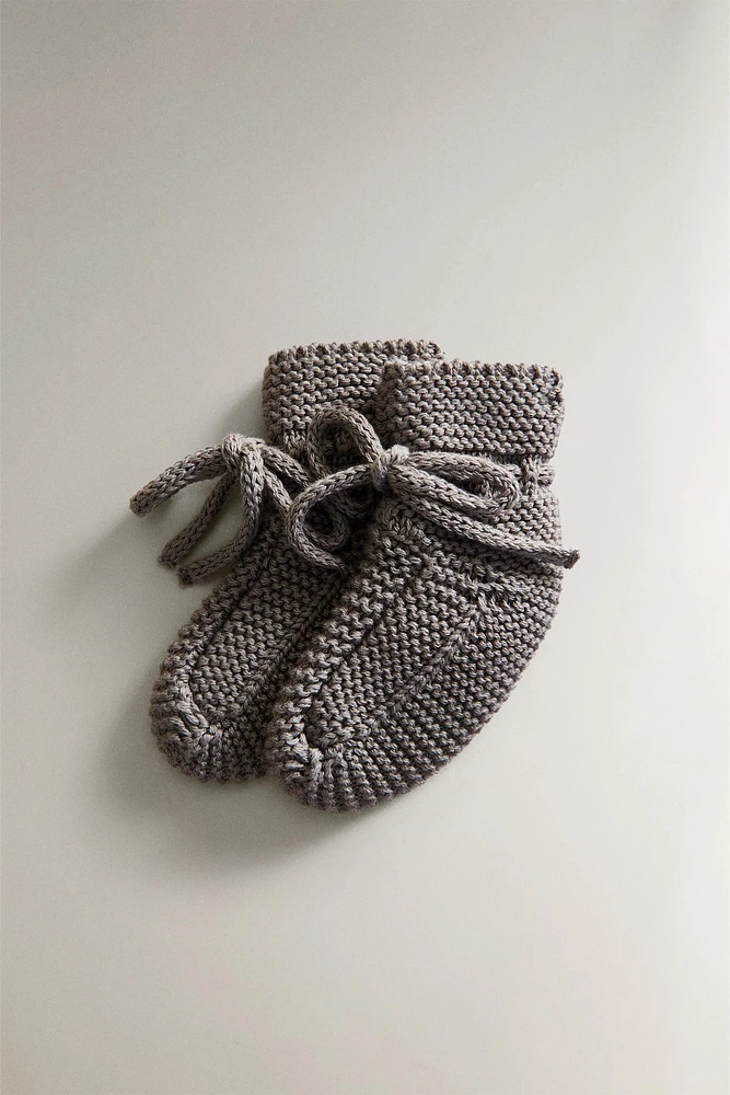 CHILDREN’S CHUNKY KNIT BOOTIES