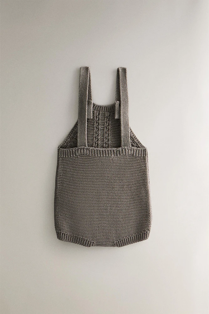 CHILDREN’S CHUNKY KNIT DUNGAREES