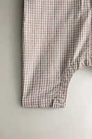 CHILDREN’S CHECK FOOTED ROMPER