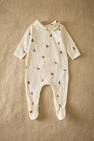 BABY'S DUCK FOOTED ROMPER