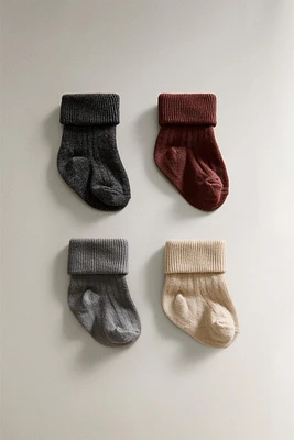 MULTICOLORED BABY SOCKS (PACK OF 4)