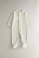 CHILDREN’S RIBBED FOOTED ROMPER