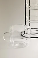 BOROSILICATE GLASS CUP TOWER (SET OF 4)