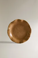 SCALLOPED TERRACOTTA DESSERT PLATE