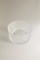 GLASS MINI BOWL WITH RAISED DETAIL